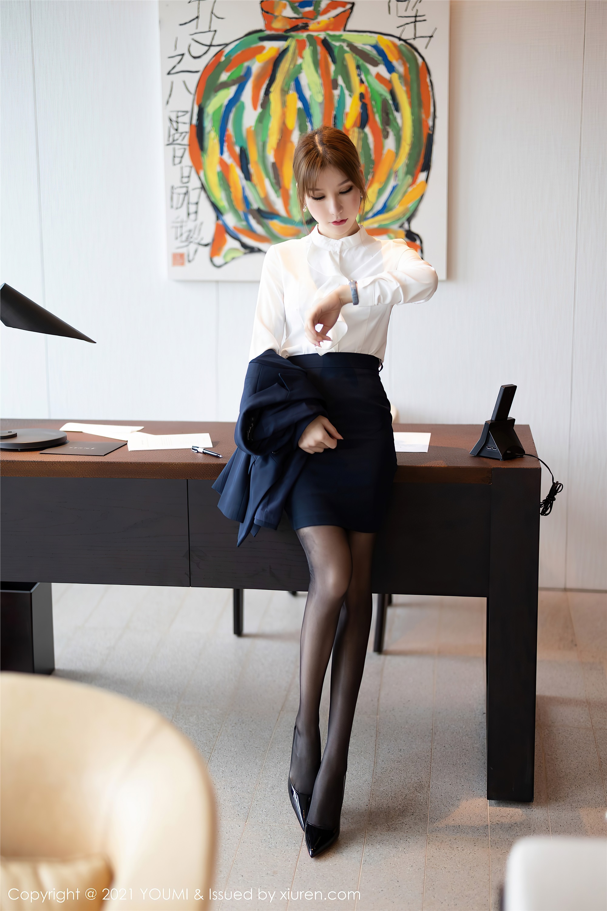 YOUMI尤蜜荟  2021.02.26 VOL.606 周于希Sandy 职场女领OL